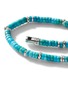 Detail View - Click To Enlarge - JOHN HARDY - ‘Classic Chain’ Silver Turquoise Heishi Beaded Bracelet — Size UL