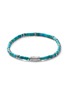 Back View - Click To Enlarge - JOHN HARDY - ‘Classic Chain’ Silver Turquoise Heishi Beaded Bracelet — Size UL