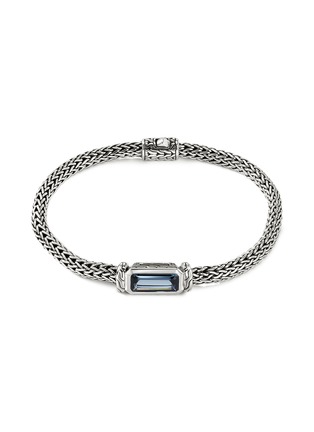 Main View - Click To Enlarge - JOHN HARDY - ‘Classic Chain’ Silver London Blue Topaz Extra Small Chain Bracelet — Size UM