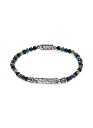 Main View - Click To Enlarge - JOHN HARDY - ‘Classic Chain’ Silver Multi Stone Beaded Bracelet — Size UL