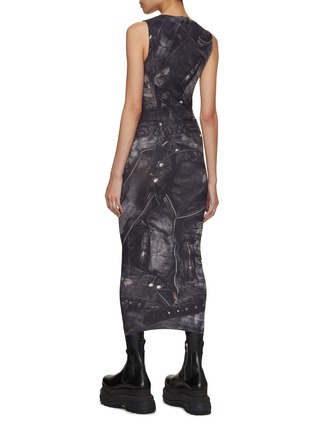 Back View - Click To Enlarge - ACNE STUDIOS - Denim Print Jersey Dress