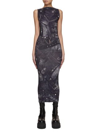 Main View - Click To Enlarge - ACNE STUDIOS - Denim Print Jersey Dress