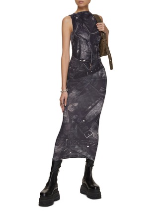 Figure View - Click To Enlarge - ACNE STUDIOS - Denim Print Jersey Dress