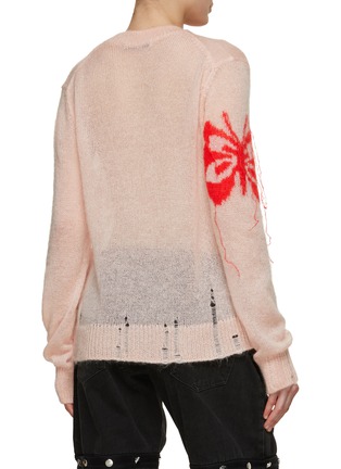 Back View - Click To Enlarge - ACNE STUDIOS - Butterfly Intarsia Knit Sweater