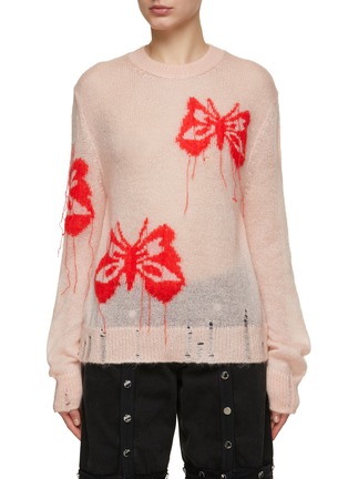 Main View - Click To Enlarge - ACNE STUDIOS - Butterfly Intarsia Knit Sweater
