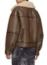 Back View - Click To Enlarge - ACNE STUDIOS - Shearling Leather Biker Jacket