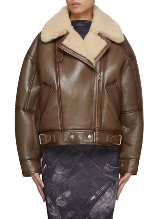 Main View - Click To Enlarge - ACNE STUDIOS - Shearling Leather Biker Jacket