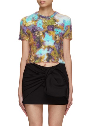Main View - Click To Enlarge - ACNE STUDIOS - Fluffy Floral Knit Top