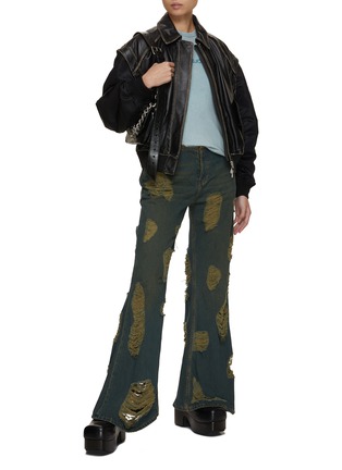 Figure View - Click To Enlarge - ACNE STUDIOS - Ripped Loose Fit Jeans