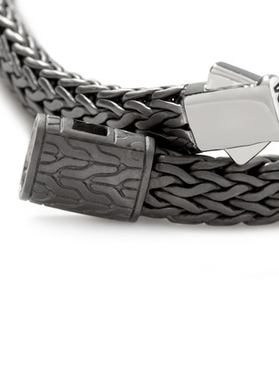 Detail View - Click To Enlarge - JOHN HARDY - ‘Classic Chain’ Black Rhodium Plated Silver Medium Flat Chain Bracelet — Size UM