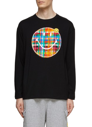 Main View - Click To Enlarge - JOSHUA’S - Smiley Face Patch T-Shirt