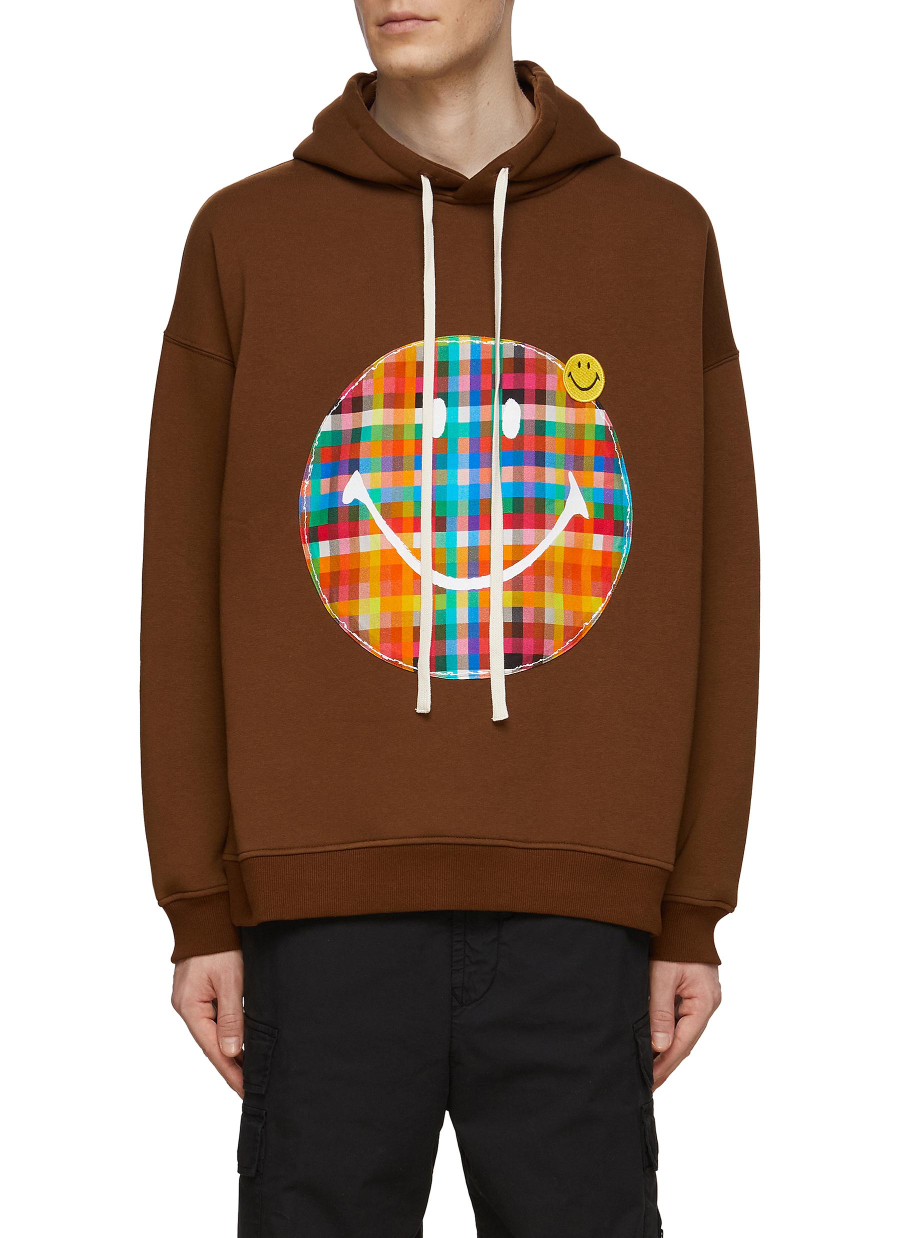 smiley face hoodie mens