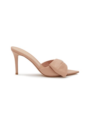 GIANVITO ROSSI | 85 Half Bow Leather Heeled Sandals