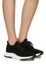 Figure View - Click To Enlarge - GIANVITO ROSSI - Low Top Lace Up Knit Boucle Sneakers