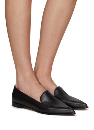 Figure View - Click To Enlarge - GIANVITO ROSSI - High Vamp Leather Loafers
