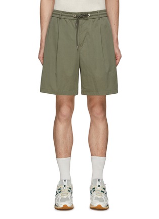 Main View - Click To Enlarge - SOLID HOMME - Cotton Nylon Blend Drawstring Shorts
