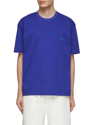 Main View - Click To Enlarge - SOLID HOMME - Cotton Back Logo T-Shirt