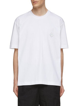 Main View - Click To Enlarge - SOLID HOMME - Cotton Back Logo T-Shirt