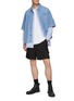 Figure View - Click To Enlarge - SOLID HOMME - Cotton Nylon Blend Shorts