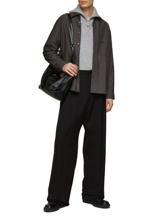 Figure View - Click To Enlarge - SOLID HOMME - Logo Embroidered Shirt