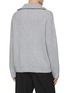 Back View - Click To Enlarge - SOLID HOMME - High Neck Half Zip Sweater