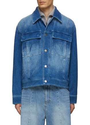 Main View - Click To Enlarge - SOLID HOMME - Corduroy Denim Jacket
