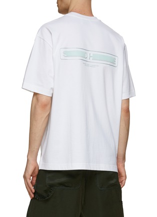 Back View - Click To Enlarge - SOLID HOMME - Chest Patch Logo Embroidered T-Shirt