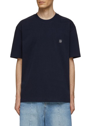 Main View - Click To Enlarge - SOLID HOMME - Chest Patch Logo Embroidered T-Shirt