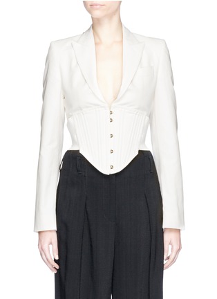 Main View - Click To Enlarge - STELLA MCCARTNEY - 'Abigail' corset waist tailored jacket