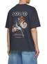Back View - Click To Enlarge - SOLID HOMME - Butterfly Printed Back T-Shirt
