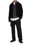 Figure View - Click To Enlarge - SOLID HOMME - Half Button Chest Pocket Hoodie