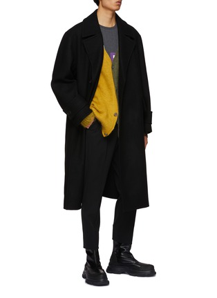 Figure View - Click To Enlarge - SOLID HOMME - Double Breasted Coat