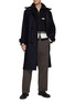 Figure View - Click To Enlarge - SOLID HOMME - Knitted Collar Duffle Coat