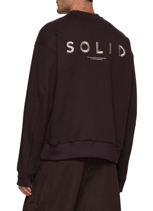 Back View - Click To Enlarge - SOLID HOMME - Logo Embroidery Sweatshirt