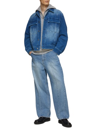 Figure View - Click To Enlarge - SOLID HOMME - Wide Leg Jeans