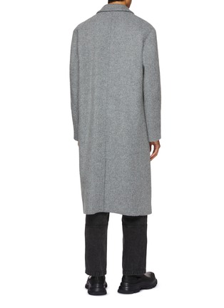 Back View - Click To Enlarge - SOLID HOMME - Single Breasted Hairy Texture Coat