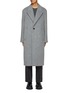 Main View - Click To Enlarge - SOLID HOMME - Single Breasted Hairy Texture Coat
