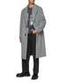 Figure View - Click To Enlarge - SOLID HOMME - Single Breasted Hairy Texture Coat