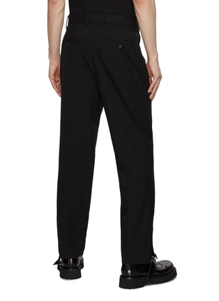 Back View - Click To Enlarge - SOLID HOMME - Pleated Belted Pants