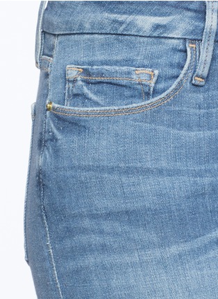 Detail View - Click To Enlarge - FRAME - 'Le Crop Mini Boot' distressed knee flared jeans