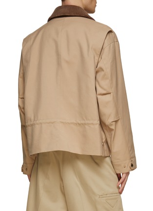 Back View - Click To Enlarge - SOLID HOMME - Cropped Barbour Jacket