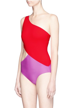 Figure View - Click To Enlarge - ARAKS - 'Elmar' colourblock cutout one-piece swimsuit