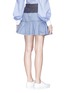 Back View - Click To Enlarge - MARC JACOBS - Colourblock ruffle denim skirt