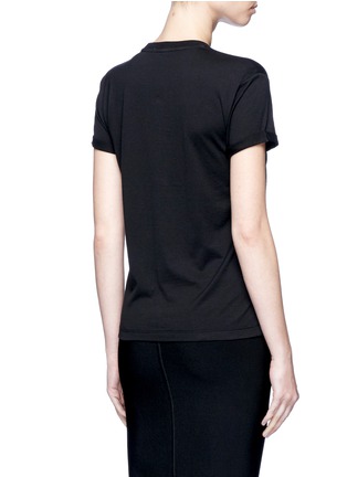 Back View - Click To Enlarge - T BY ALEXANDER WANG - Roll cuff cotton T-shirt
