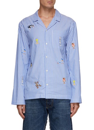 Main View - Click To Enlarge - MAISON LABICHE - Germain Loony Tunes All Over Patches Cotton Shirt