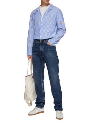 Figure View - Click To Enlarge - MAISON LABICHE - Germain Loony Tunes All Over Patches Cotton Shirt