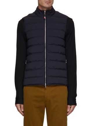 Main View - Click To Enlarge - ORLEBAR BROWN - Fitzroy Ribbed Collar Quilted Vest