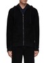 Main View - Click To Enlarge - ORLEBAR BROWN - Mathers Mix Texture Zip Up Hoodie