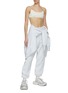 Figure View - Click To Enlarge - JOAH BROWN - Open Back Ribbed Knit Bra Top