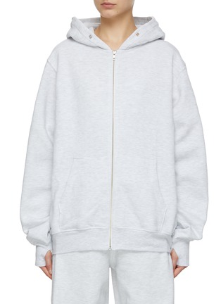 Main View - Click To Enlarge - JOAH BROWN - Empire Cotton Blend Hoodie